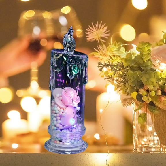 Hohaski Feledorashia Candle Lamp Creatives Nightlight Bedroom Bedside Lamp Ambiance Lamp Creatives Gift Table Decoration