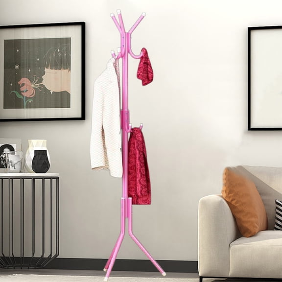 Hohaski Coat Rack 9 Hooks Coat Rack Clothes Rack Alone Rod Storage Rack Suitable for Home Hanging Clothes Hats Bags Etc