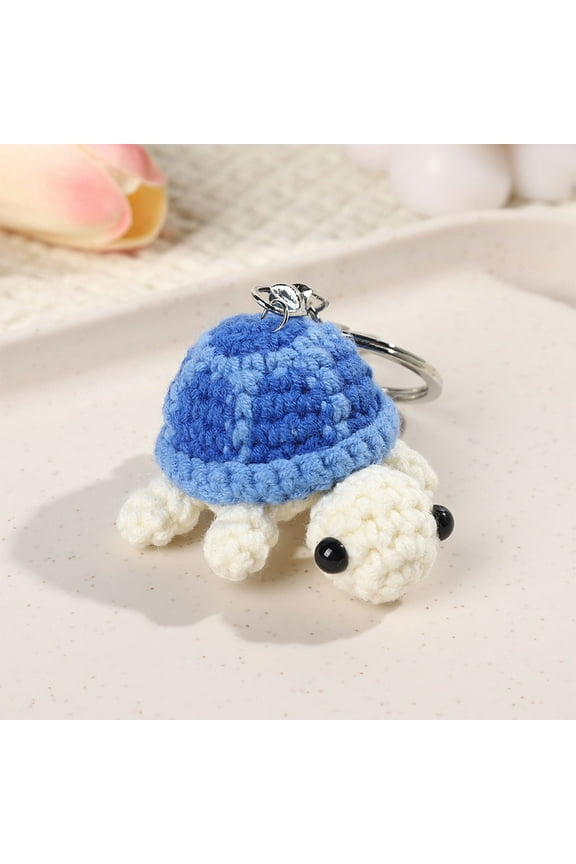 Cute Turtle Keychain Mini Turtle Woolen Hook Weaving Doll - Charming Gift for Turtle Lovers, Brightens Up Any Keyring or Backpack!