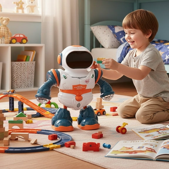 Feledorashia Hohaski Dance Robot Music Light Stunt Swings Technology Sense Electric Robot Toy Birthday Gift Home Decor Collection