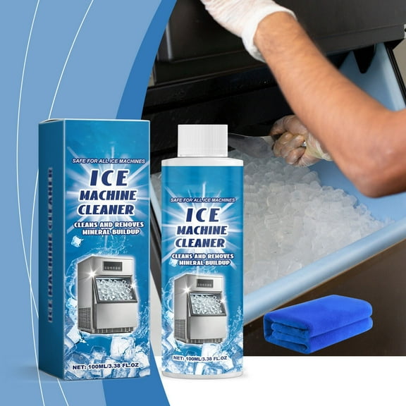 Hohaski Feledorashia Ice Maker Cleaner 100ml Scale Remover for Ice Trays Ice Plates Effective Ice Breaker Scale Cleaner for Ice Maker