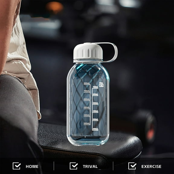 Hohaski Leakproof Sports Water Bottle with Handle, Gym Space Cup for Fitness Yoga Exercise, BPA-Free Training Water Bottle