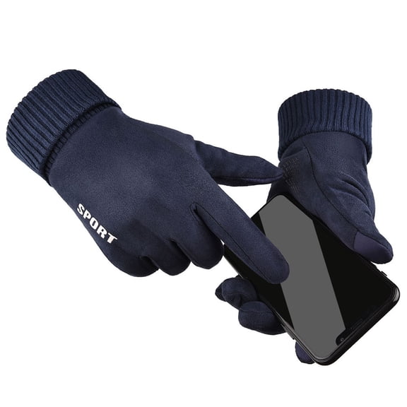 Hohaski Men Winter Gloves Warm Touchscreen Gloves Windproof Gloves for Men Outdoor Activities