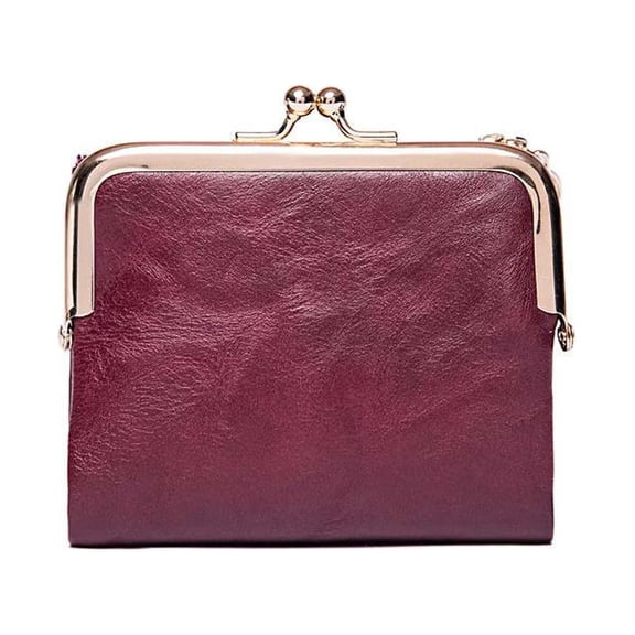 Lulshou Hohaski Mini Fashion Ladies Clip Wallet Retro Multi functional Folding Money Clip Card Bag for Women Home Decor Collection