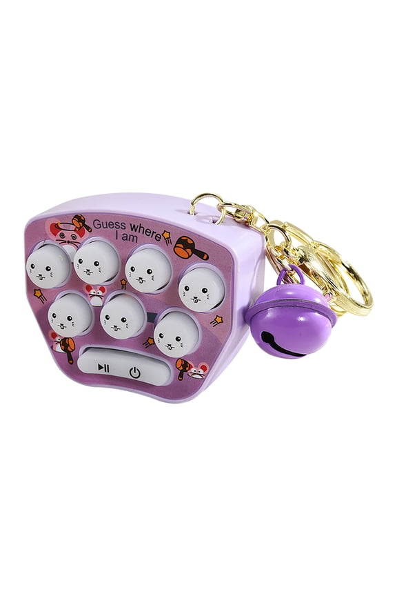 Mini Hamster Game Toy Keychain LED Electronic Hamster Button Game Console