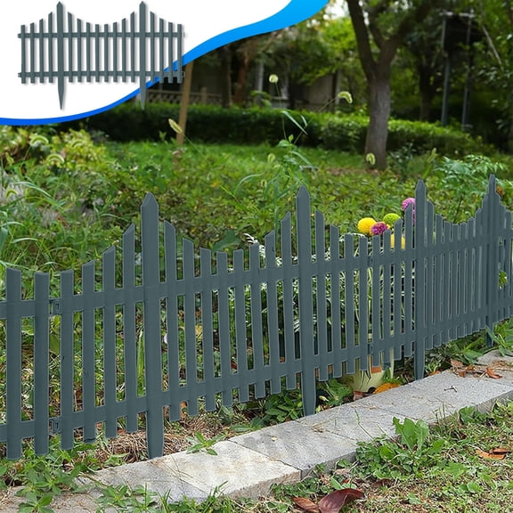 Hohaski Plastic Garden Fence Picket Fence Edgings for Lawns Flowerbeds Plant Borders Decorative Yard Decorative Scenery Road Panels Weather Proof Plastic Garden Fence