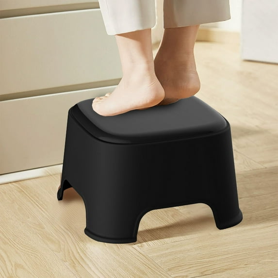 Hohaski Plastic Stool Household Mini Seat, Durable Compact Short Stool for Home Kitchen Bathroom and Outdoor Use