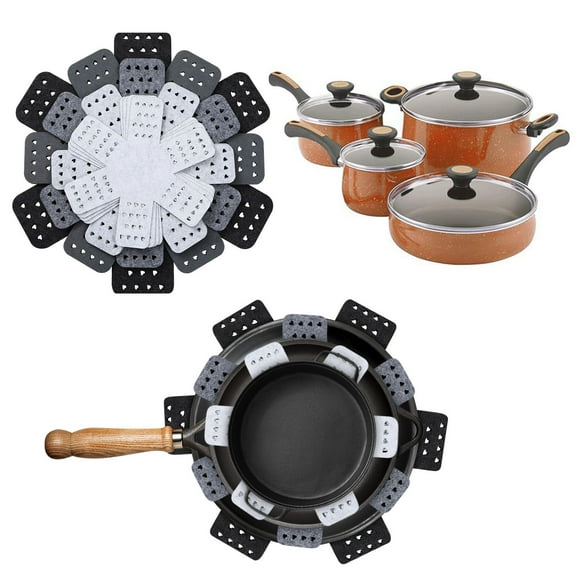 Hohaski Feledorashia Pot Pan Protectors 12 Pcs Stacking Dividers 4 Sizes Avoid Scratching Cookware