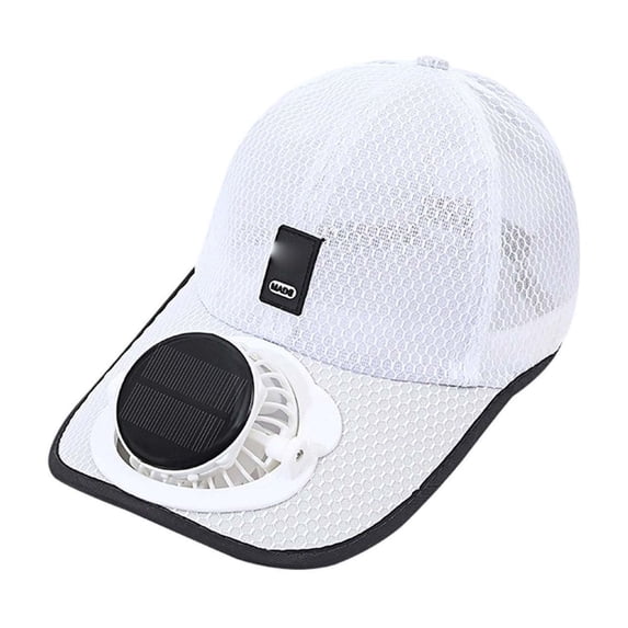 Hohaski Solar Rechargeable Fan Baseball Cap,Breathable Mesh Sun Hat With Solar Powered Quiet Fan For Golf,Fishing,Gardening And Hiking