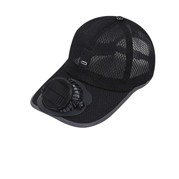 Hohaski Solar Rechargeable Fan Baseball Cap,Breathable Mesh Sun Hat With Solar Powered Quiet Fan For Golf,Fishing,Gardening And Hiking