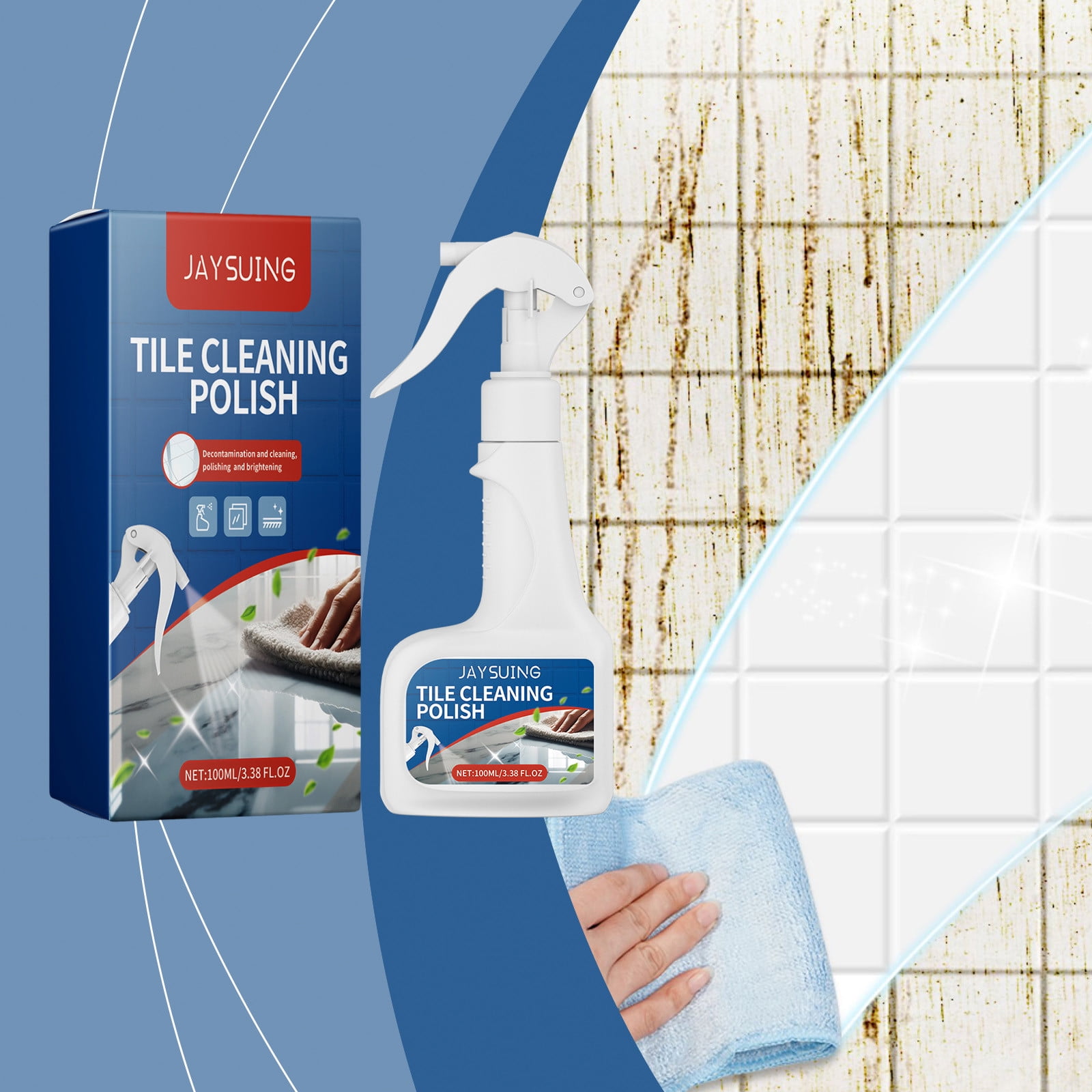 Hohaski Tile Cleaning Polish - Ceramic Tile Cleaning and Polishing Agent for Kitchen and ...