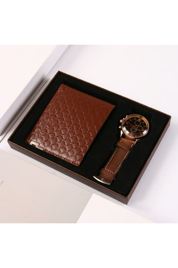 Wallet Watch Set with Gift Box Men's Gift Father's Day Valentine's Day Gift Business Gift