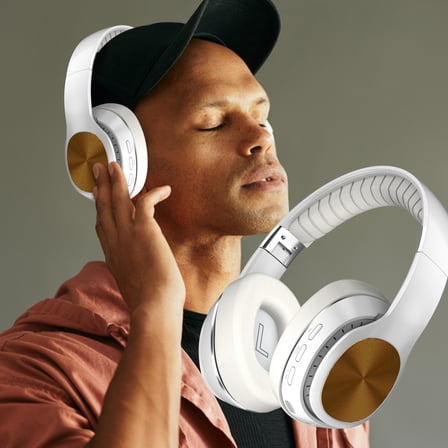 Hohaski Wireless Bluetooth Headset 8D Surround Sound Foldable Comfortable Long Lasting Battery Life BT5.0/TF/AUX