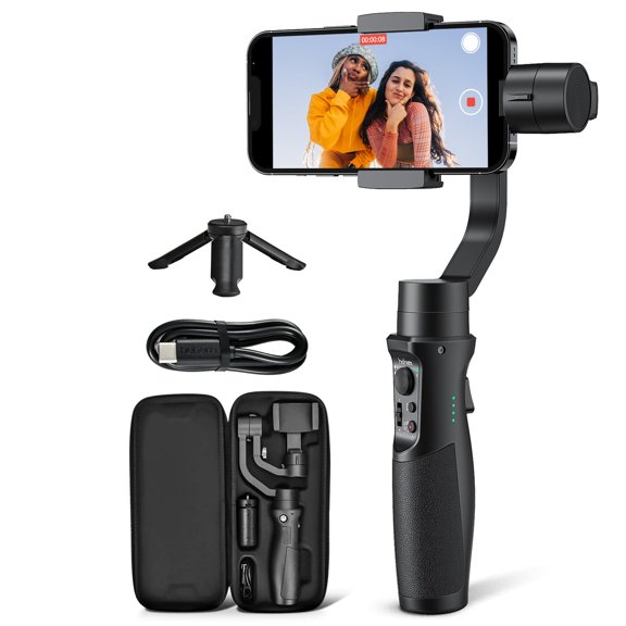 Hohem iSteady Mobile Plus Gimbal Stabilizer for Smartphone, 3-Axis Phone Gimbal for Android and iPhone 15,14,13 PRO, Stabilizer for Video Recording with Face/Object Tracking, 600 Auto Rotation