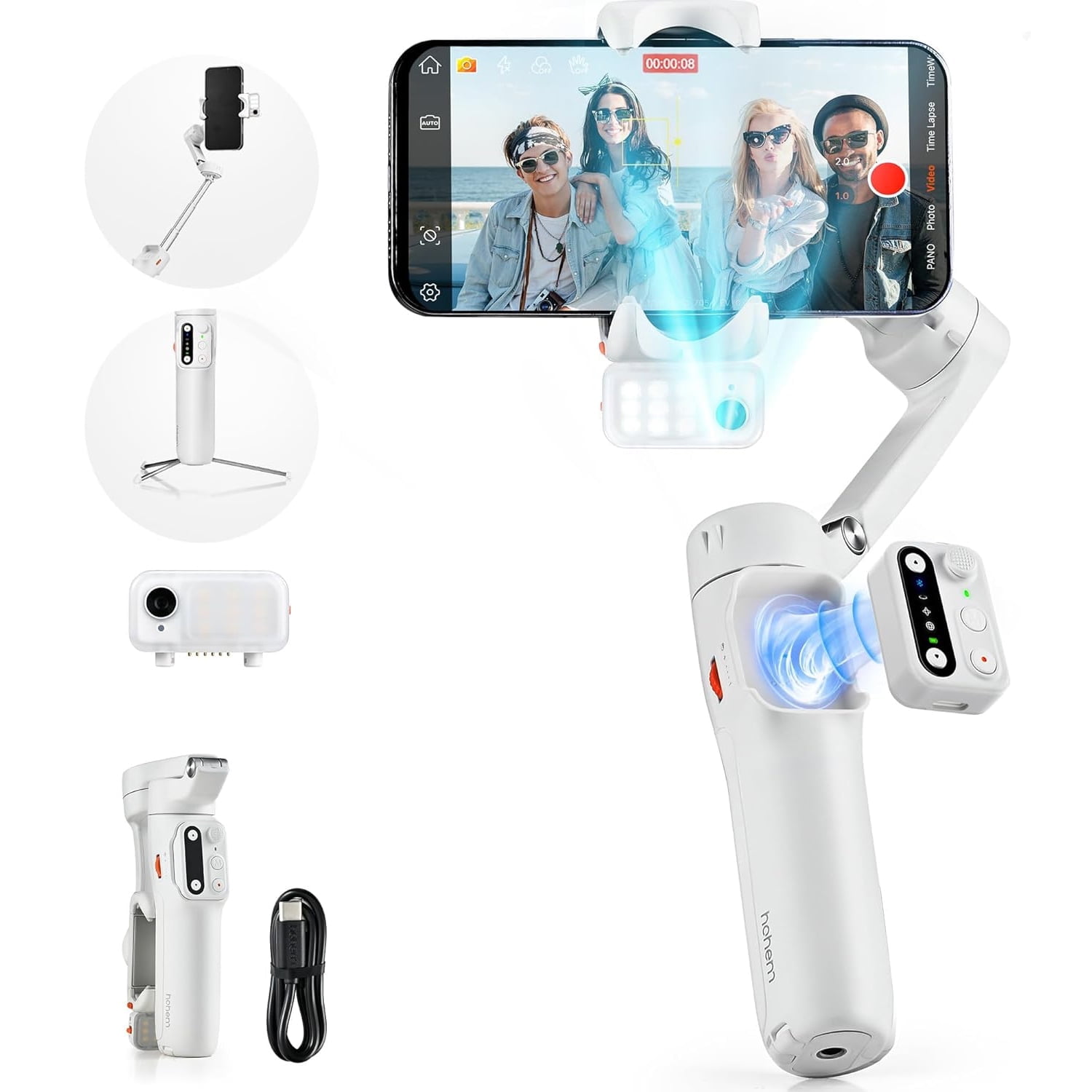 hohem iSteady V3 AIトラッキングジンバル Amazon.com: Hohem iSteady V3 Gimbal Stabilizer for Smartphone, 3
