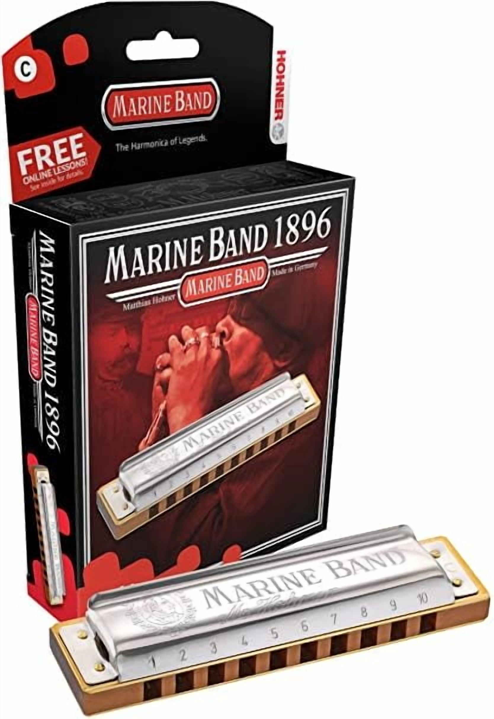 Hohner 1896 Marine Band Diatonic Harmonica Key of F Harmonic Minor