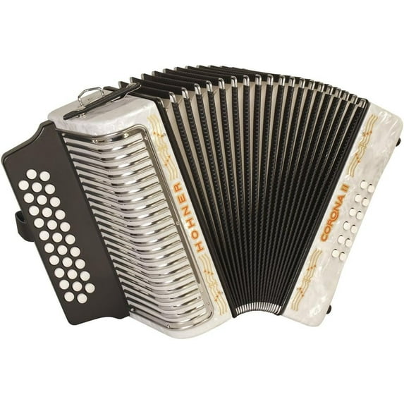 Hohner 3500FW Corona II Diatonic Accordion (FBEb Keys, Pearl White)