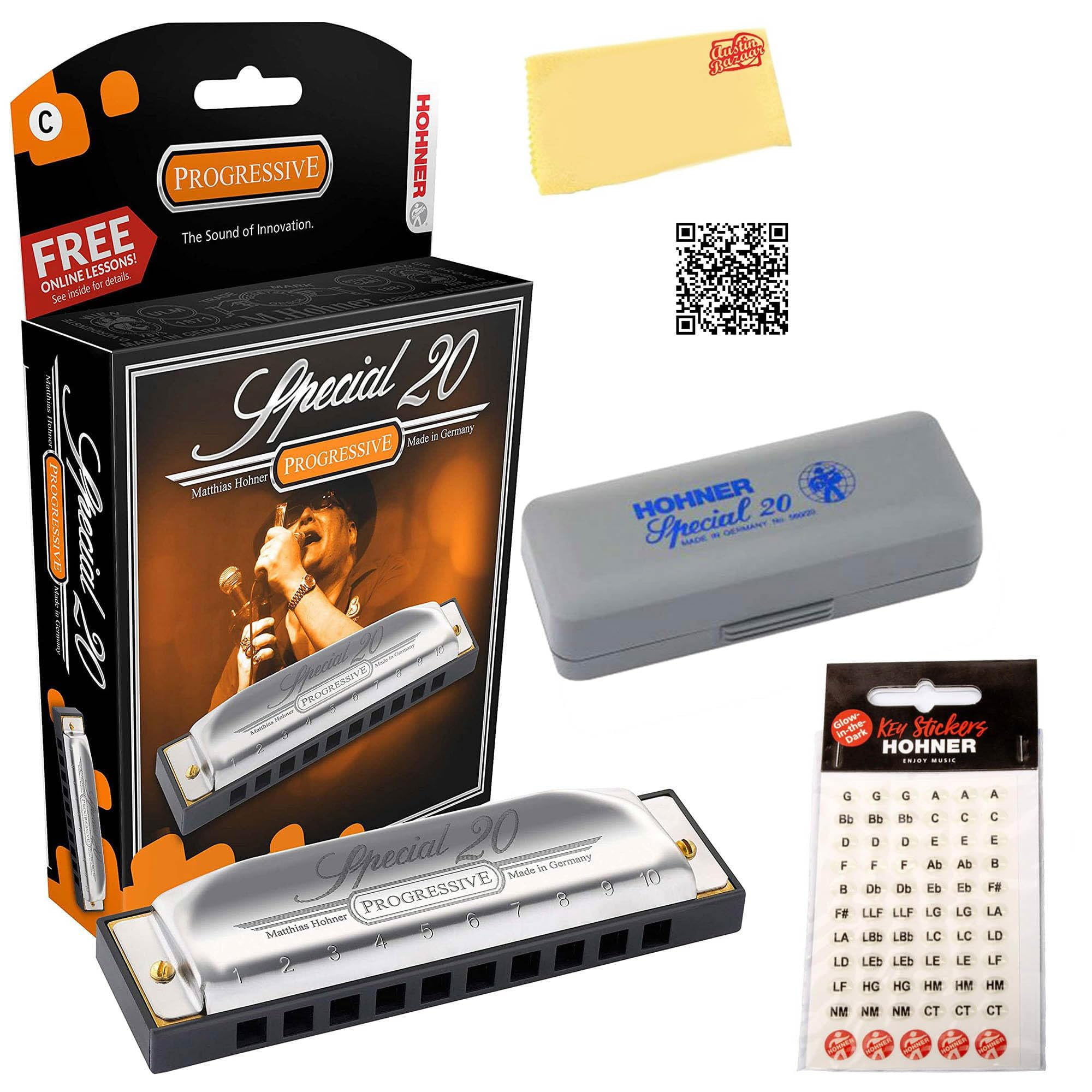 Hohner Special 20 Harmonica - Key of D w/ Key Stickers