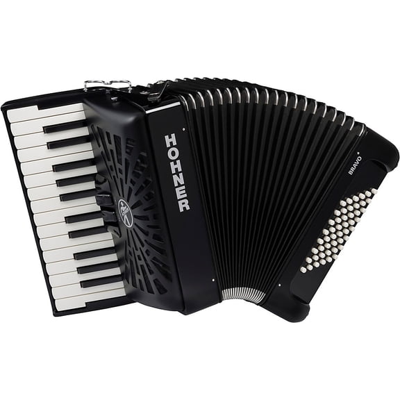 Hohner Bravo II 48-Bass Piano Accordion (Black)