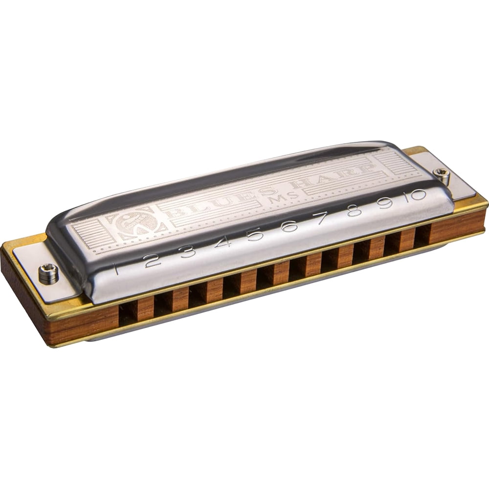 Hohner MS Series Blues Harp Bundle of 5 Harmonicas with C-7 Case