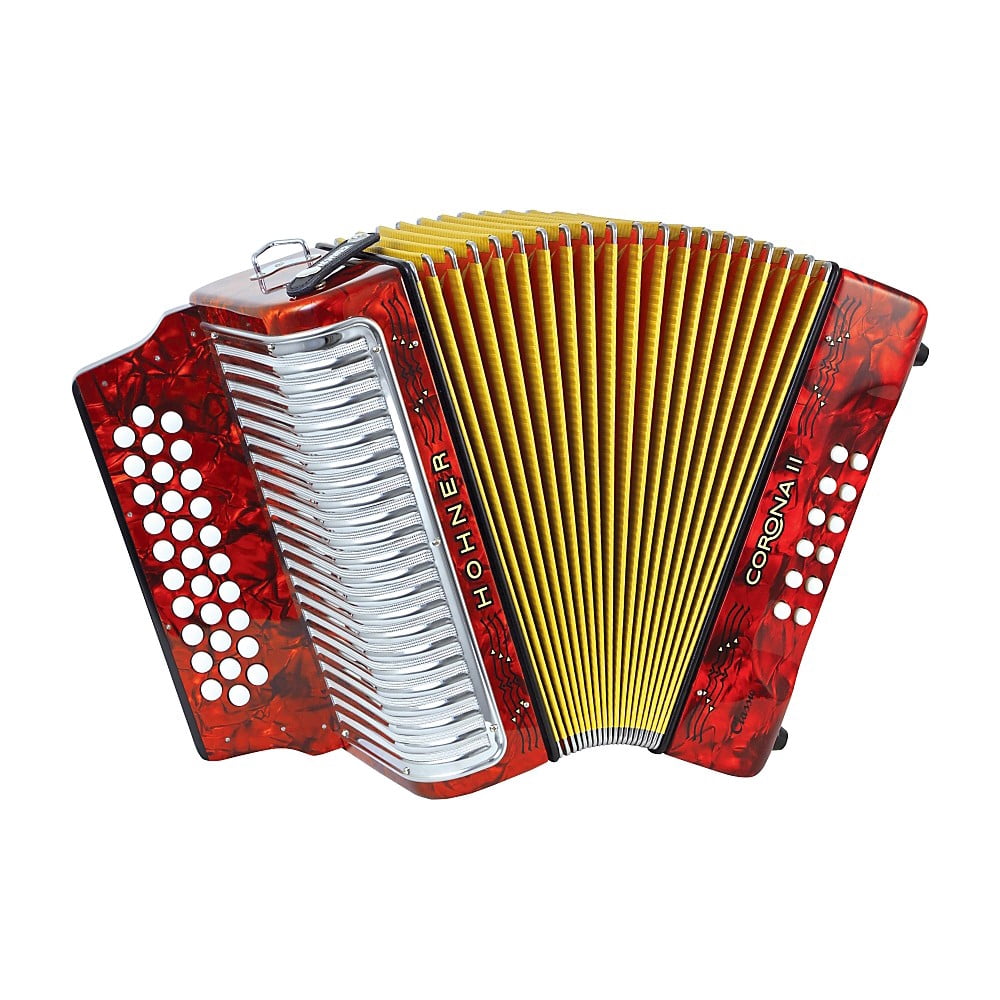 Hohner 3523GR Corona II Classic Accordion (GCF Keys, Pearl Red)