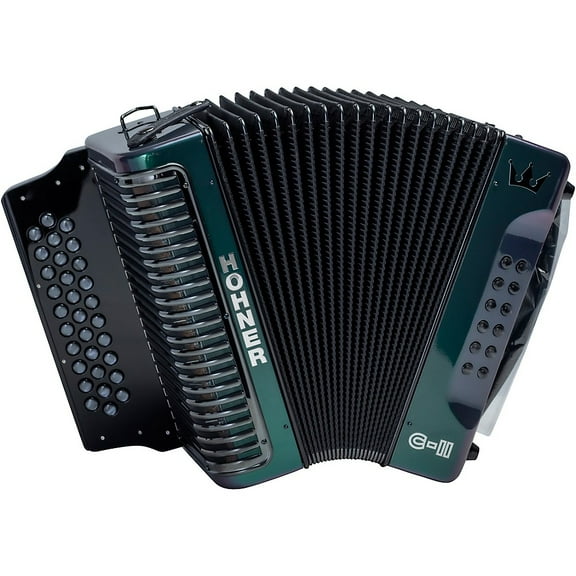 Hohner Corona C-II FBbEb Accordion Green to Gold