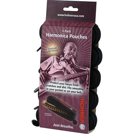 Hohner HPN5 Neoprene Harmonica Pouches, 5 Pack