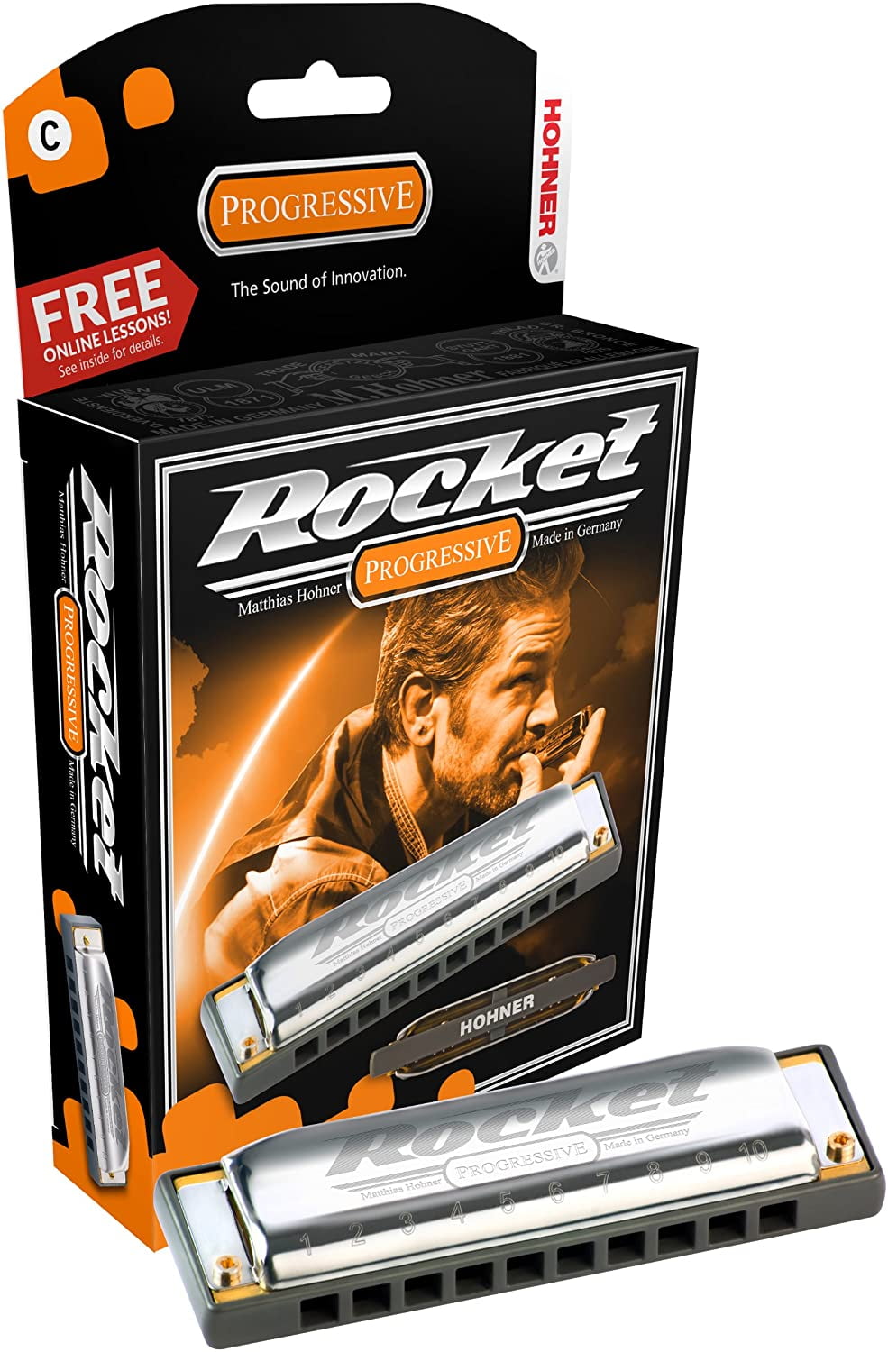 Hohner Rocket Harmonica Boxed; Key of G (M2013BX-G)