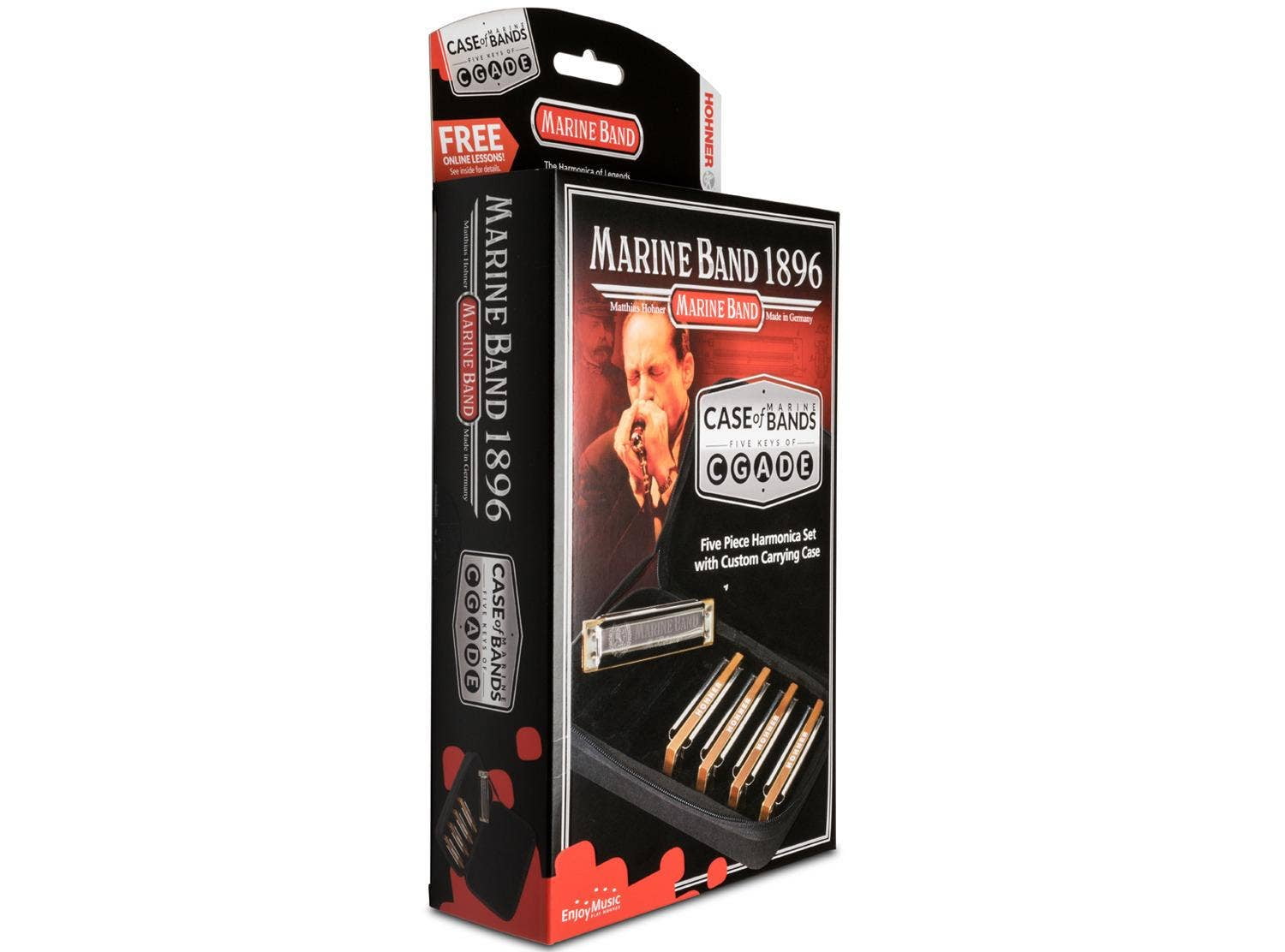 Hohner Marine Band Harmonica 5 Piece Set