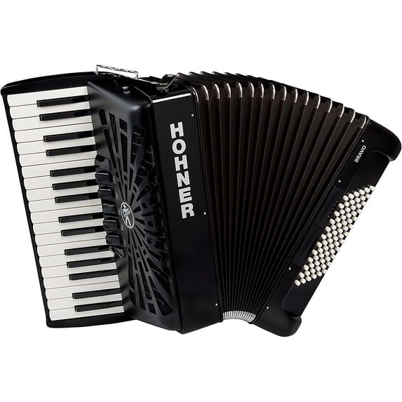 Hohner Bravo III 72 Piano Accordion - Black