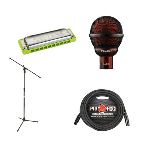 Hohner Progressive Series Rocket Amp Harmonica with Microphone, Stand, and Cable