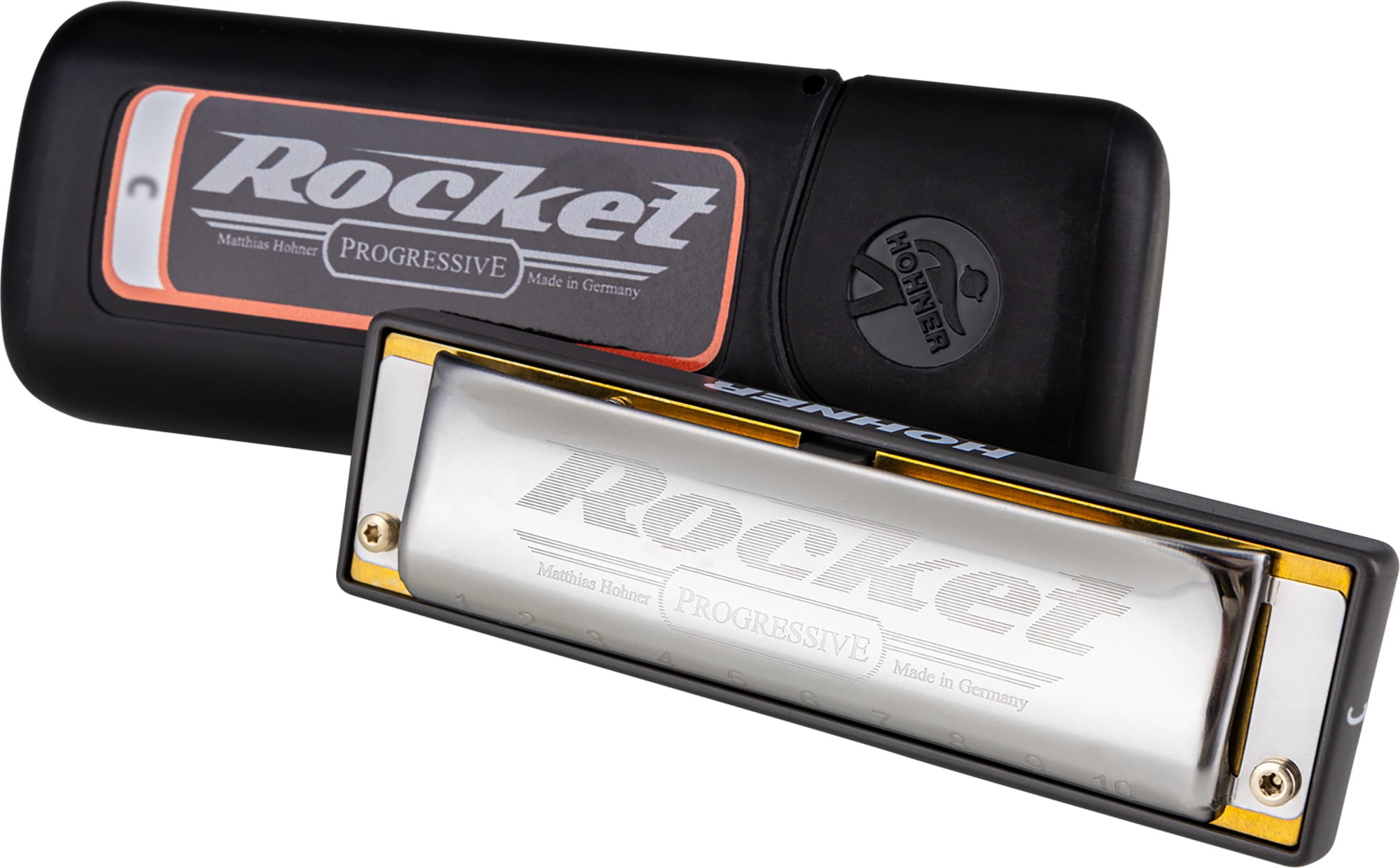 Harmonica Hohner Rocket Amp En Fa (F) - Pour Jeu Amplifié, Capots Fermés, Plaque Laiton 0.9 Mm