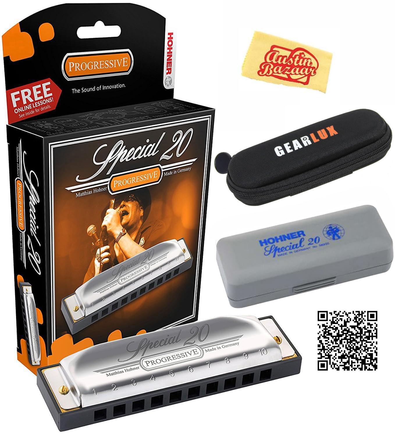 Hohner Special 20 Harmonica - Key of B w/ Instructional Manual