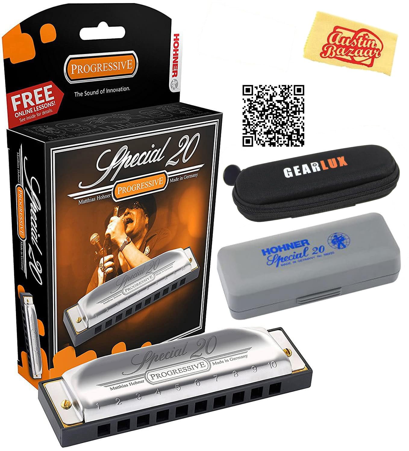 Hohner Special 20 Harmonica - Key of G w/ Zip Pouch