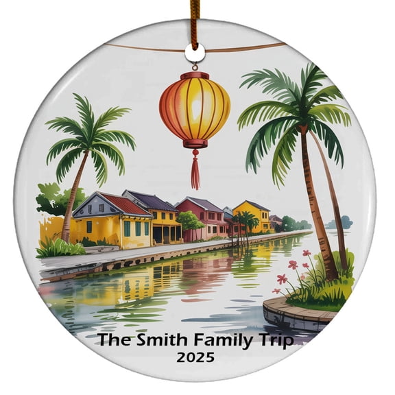 Hoi An Vietnam Ancient Town Lanterns Christmas Ornament, Collection of City Travel Souvenirs for Family and Friends, Christmas Tree Ornament City Travel, Trips of The Year