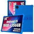 thumbnail image 1 of Hoibon Compatible with for Callsky-Tab Ctab 14 Tablet 14 inch Tablet Case Silicone Cover with Stand Kids Friendly Adjustable Kickstand Tablet Cover Thicken Shockproof Shell Case (Blue), 1 of 6