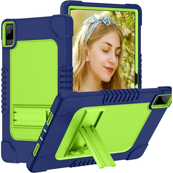 Hoibon Compatible With TCL NXTPAPER 11 Tablet Model 9466X6 2023 Model Case Heavy Duty Shockproof Rugged Protective with Kickstand Kids Friendly for TCL NXTPAPER 11 inch (Navygreen)