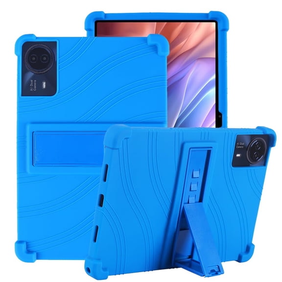 Hoibon Compatible with TECLAST T65max 13 Inches Android 14 Tablet 2024 New Tablet Case Soft Silicone Heavy Protective Cover with Kickstand for TECLAST T65 Max Tablet 13 Inch (Blue)