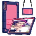 thumbnail image 1 of Hoibon for KADYBE D106 / MEIZE D106 Android 14 Tablet Shockproof Case with Shoulder Strap Kiskctand Kids Friendly Case For VOZIZOV D106 Android 14 / FEONAL 10.1 inch 2024 Tablet - NavyPink, 1 of 7
