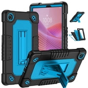 Hoibon Lenovo Tab One / K9 8.7 Inch 2025 Tablet Case Hybrid Soft Silicone Shell Built in Shoulder Strap Kickstand Drop-Proof Cover for Lenovo Tab One/K9 8.7" TB305XU/TB305FU - BlackLue