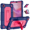 thumbnail image 1 of Hoibon Lenovo Tab One / K9 8.7 Inch 2025 Tablet Case Hybrid Soft Silicone Shell Built in Shoulder Strap Kickstand Drop-Proof Cover for Lenovo Tab One/K9 8.7" TB305XU/TB305FU - NavyPink, 1 of 8
