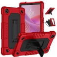 thumbnail image 1 of Hoibon Lenovo Tab One / K9 8.7 Inch 2025 Tablet Case Hybrid Soft Silicone Shell Built in Shoulder Strap Kickstand Drop-Proof Cover for Lenovo Tab One/K9 8.7" TB305XU/TB305FU - RedBlack, 1 of 8