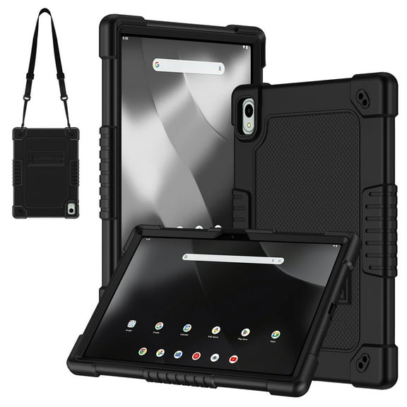Hoibon Onn 11 Tablet Pro 2024 Case Heavy Duty Protective Case with Kickstand Shoulder Strap Kids Friendly Shell Case Fit for Walmart Onn Tablet Pro 11 inch (2024 Model: 100146660) - Black