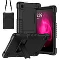 thumbnail image 1 of Hoibon For T-Mobile REVVL Tab 2 5G 10.1 Inch Tablet 2025 Release Case Hybrid Soft Silicone+Hard Back Shell Built in Shoulder Strap Kickstand for T-Mobile REVVL Tab 2 10.1 inch Tablet - BlackBlack, 1 of 8