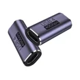 thumbnail image 1 of Hoibon USB C Adapter 40Gbps, USB C Male to Female Adapter Right Angle USB 4.0 Type C Adapter Data Transfer Connector Compatible for Samsung, MacBook and More USB-C Device - 2 Pcs, 1 of 5