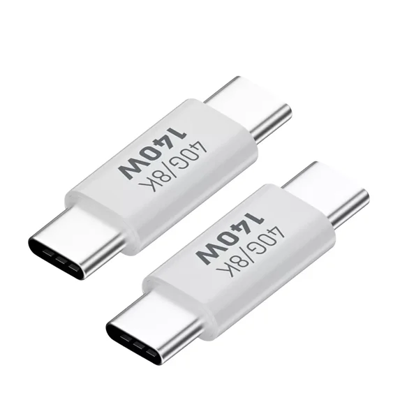 Hoibon USB C Male to Male for Thunderbolt 4/3, 40G USB C Coupler Extender Support PD 140W, 8K@60Hz for MacBook Pro/Air, Laptop, Phones and More Type C Devices 2 Pack