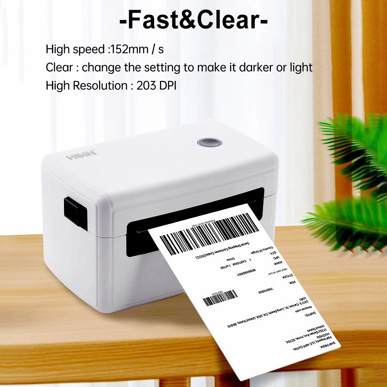 Hoin2 Desktop USB Label Printer, Direct Thermal Printing, All in One
