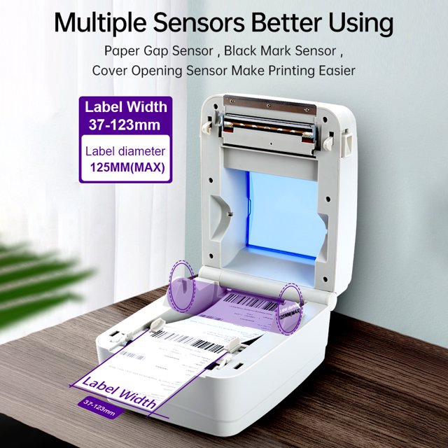 Hoin2 Desktop Wireless Label Printer, Direct Thermal Printing, All in