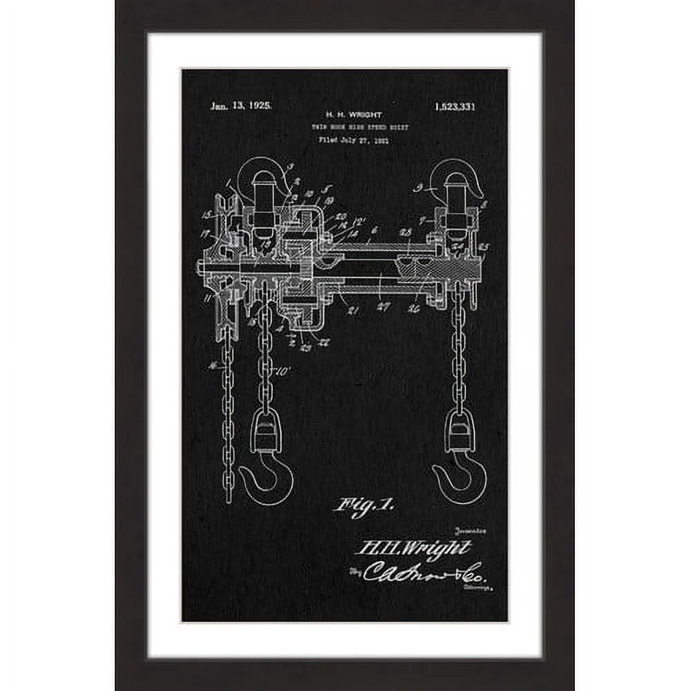 "Hoist 1921 Black Paper" Framed Painting Art Print, 16" x 1.5"