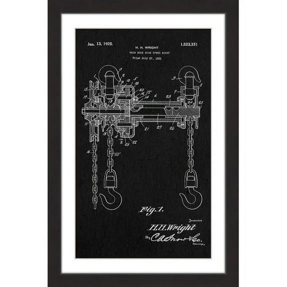 "Hoist 1921 Black Paper" Framed Painting Print